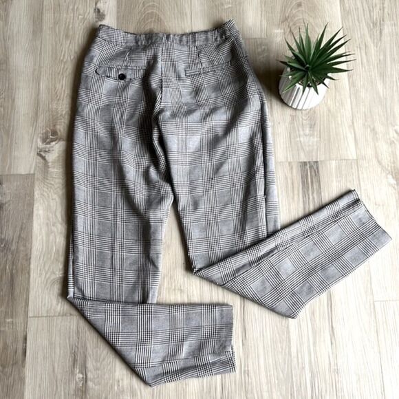 Rampage Black & White Checkered Striped Pants Ankle Cropped Size 5 - Picture 3 of 5